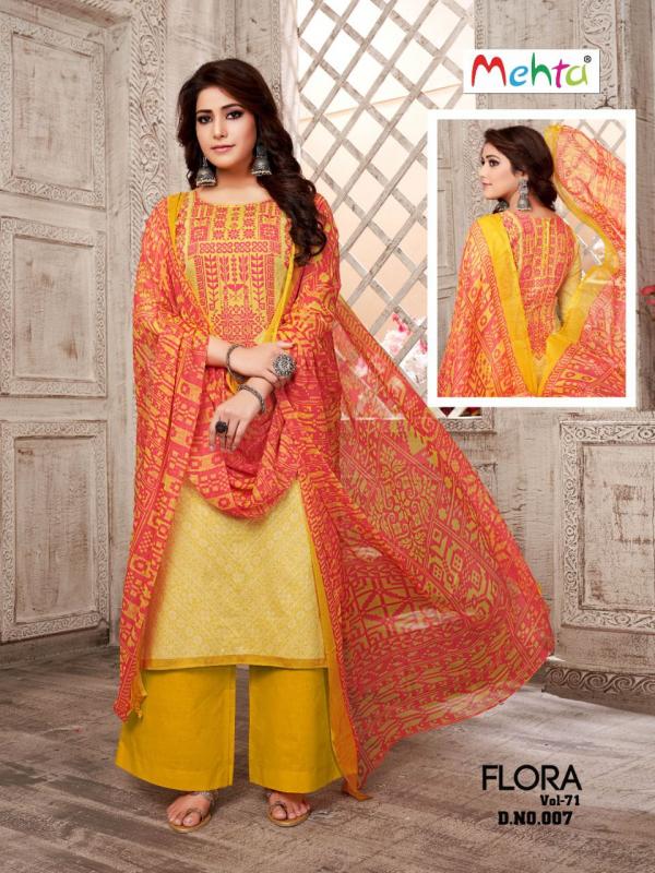 Mehta Flora Vol-71 Cotton Designer Exclusive Dress Material